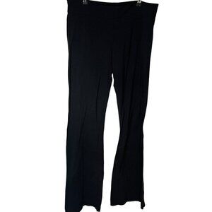 Lululemon Wide Leg Flare Pant Leggings Black Y2K Size 12 Stretch Pull On Active